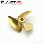 3 Blades Brass Copper Propeller for RC Boat 4mm Shaft Screw and 37mm Diameter 